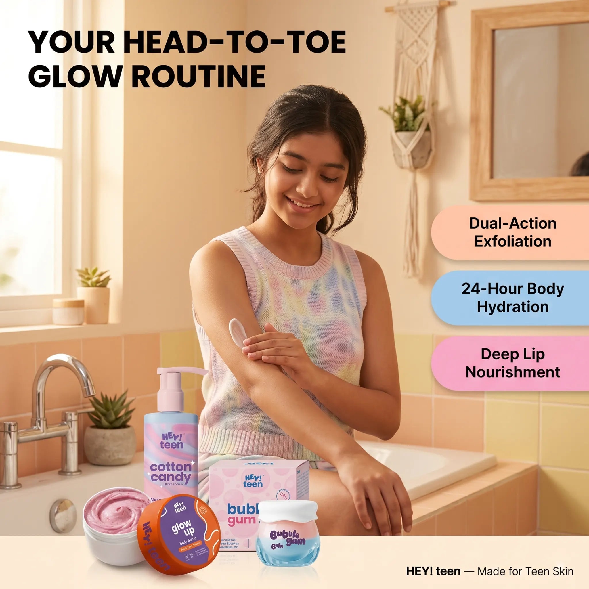 Body Glow Trio (Cotton Candy + Glow Up Scrub + Bubblegum Balm)