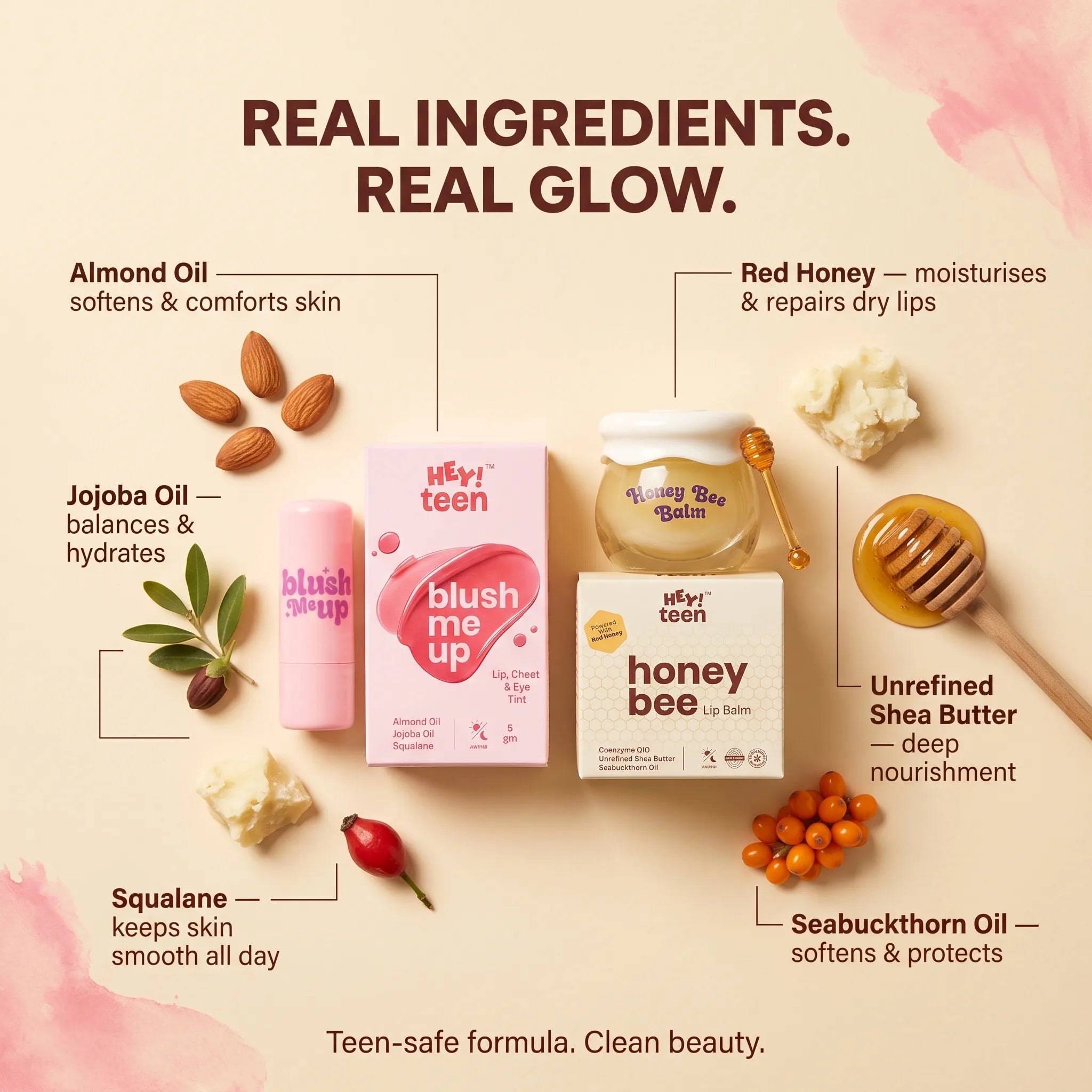 Lip Care Combo (Blush Me Up + Honey Bee Balm)