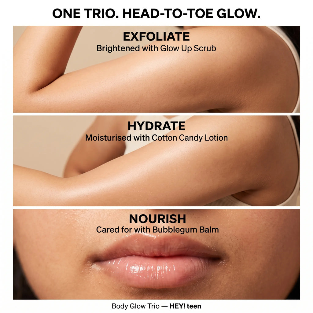 Body Glow Trio (Cotton Candy + Glow Up Scrub + Bubblegum Balm)