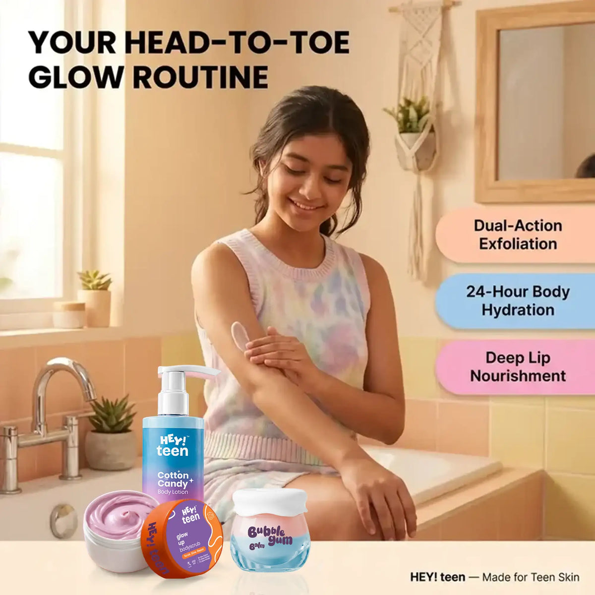 Body Glow Trio (Cotton Candy + Glow Up Scrub + Bubblegum Balm)