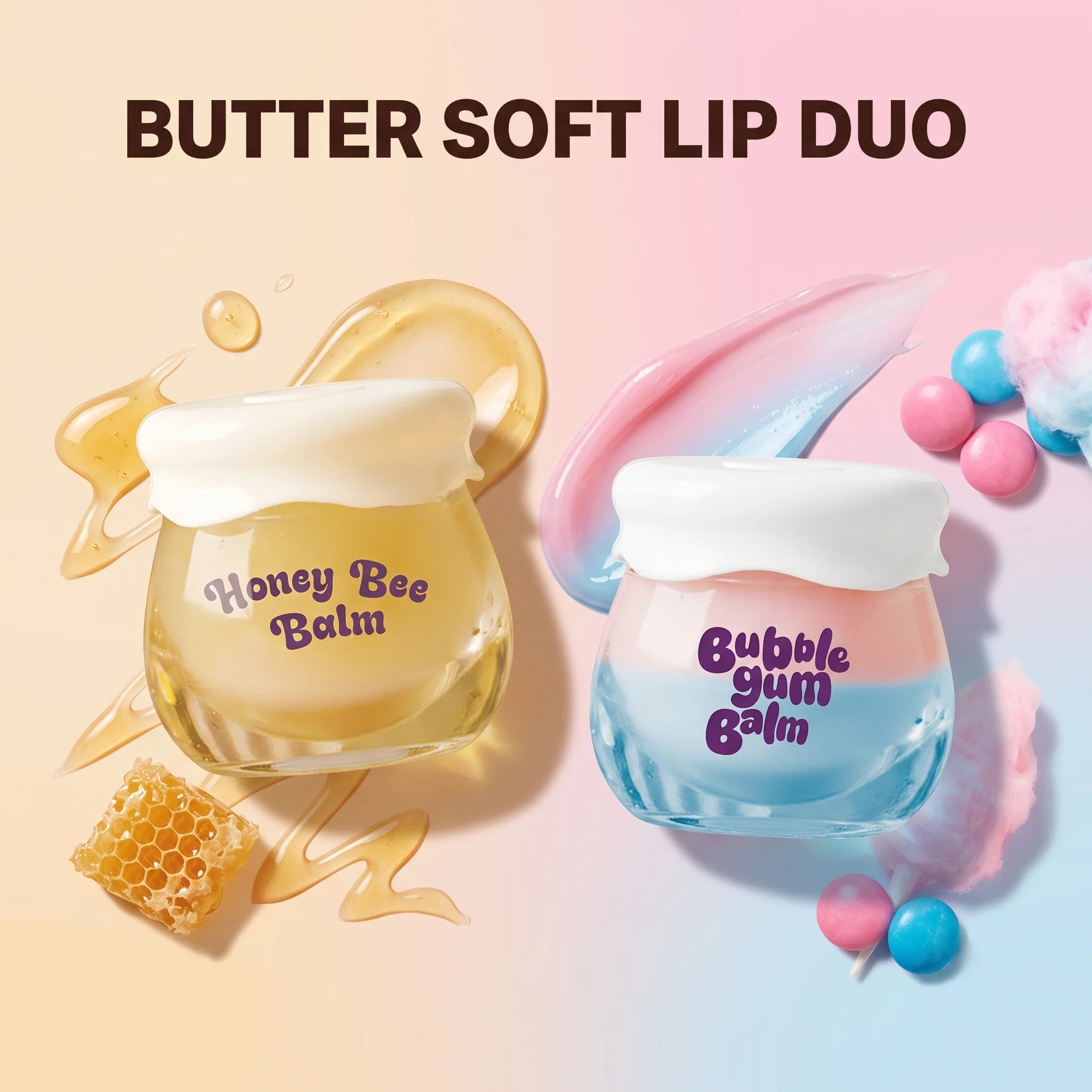 Butter Soft Lip Duo (Bubblegum Bee Balm + Honey Bee Lip Balm)
