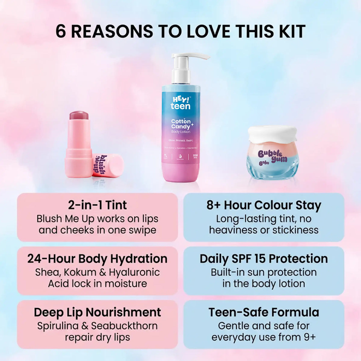 The Sweet Glow Kit (Blush Me Up + Cotton Candy + Bubblegum Bee Balm)