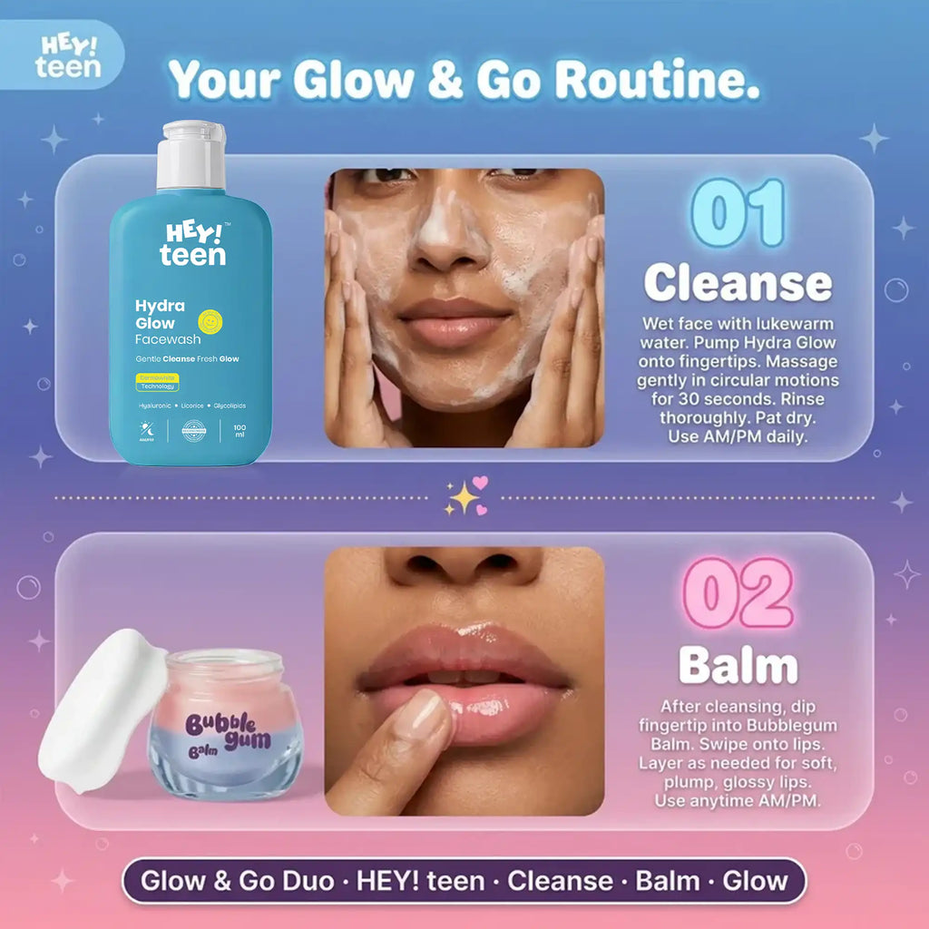 Glow & Go Duo (Hydra Glow Face Wash + Bubblegum Balm)