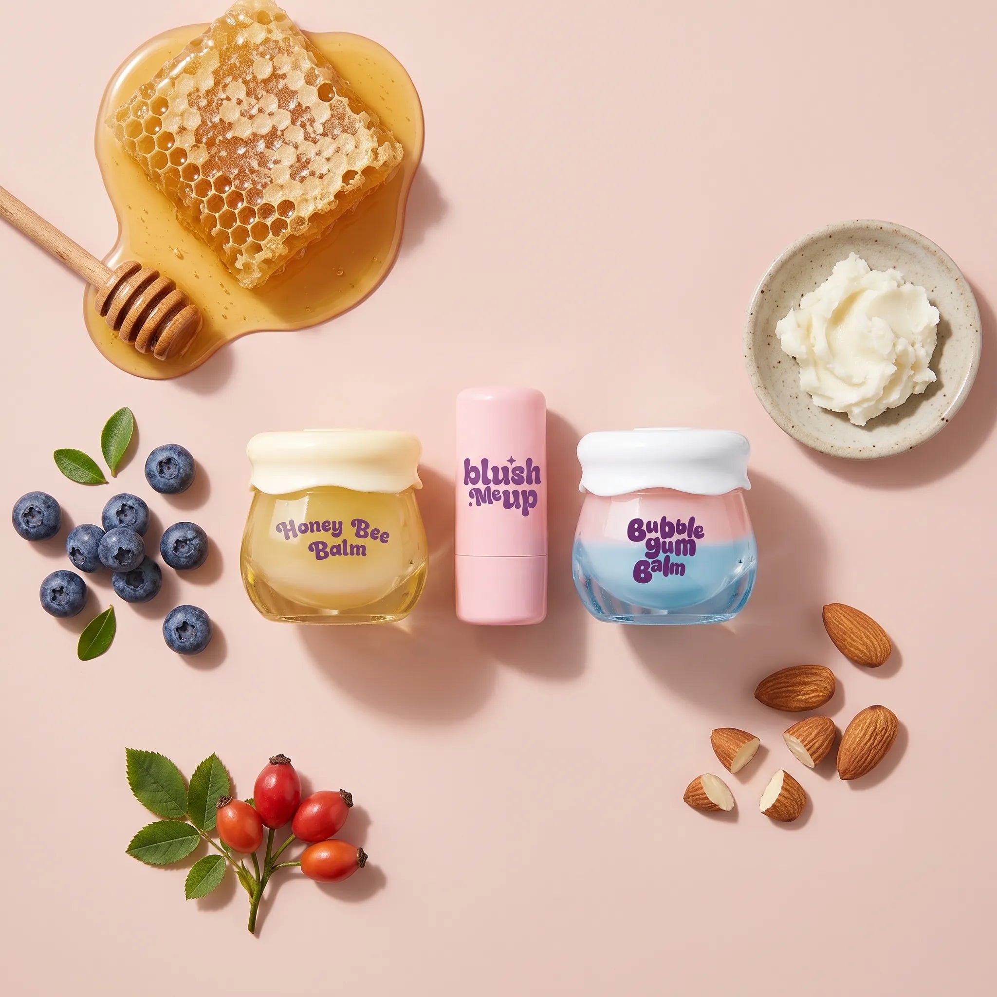 Rakhi Glow Gift Box (Honey Bee + Bubble Gum + Blush Me Up Tint)