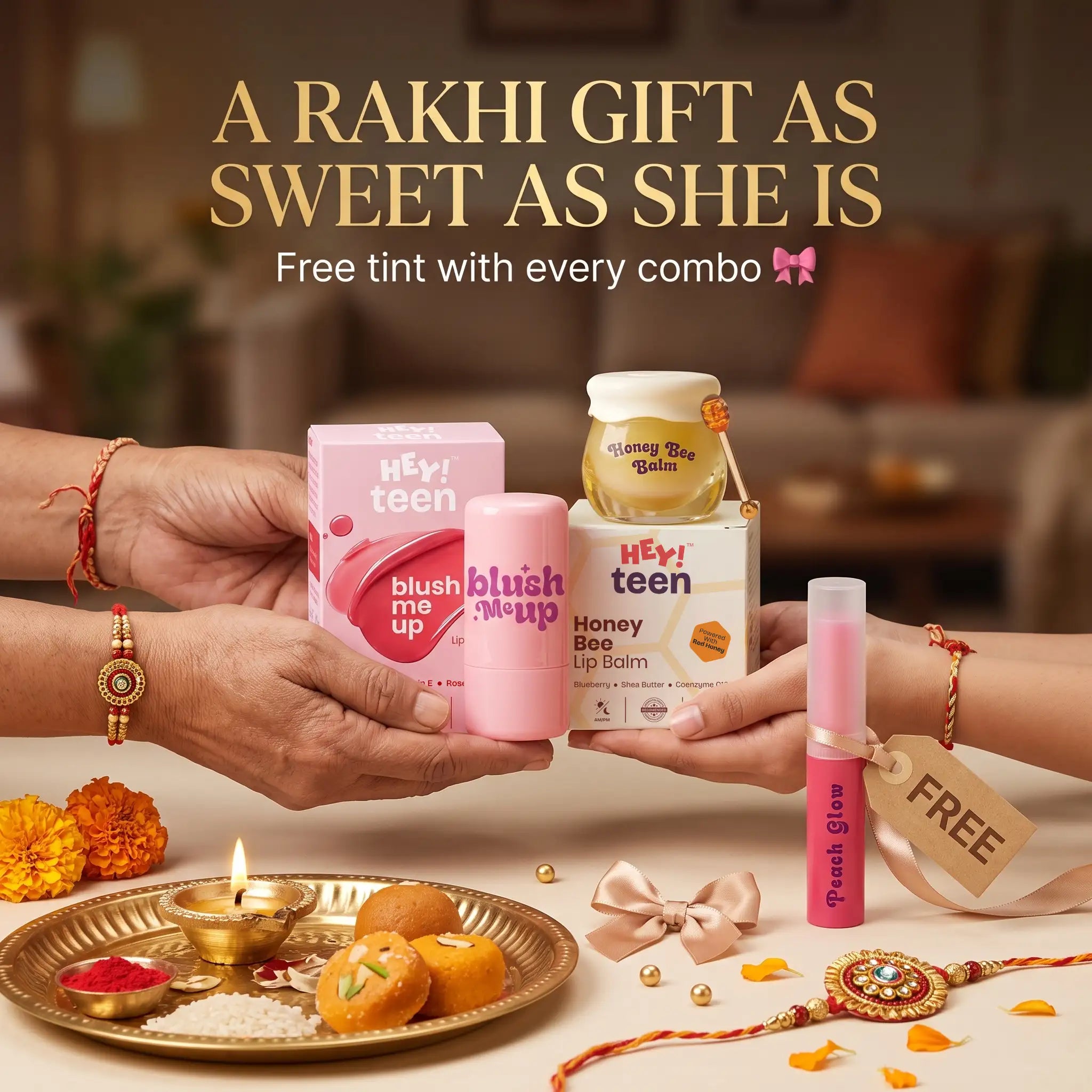 Rakhi Lip Care Combo (Blush Me Up + Honey Bee Balm)