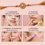 Rakhi Deluxe Gift Box (Hydra Glow Face Wash + Honey Bee Balm + Blush Me Up Tint + Star Patch)