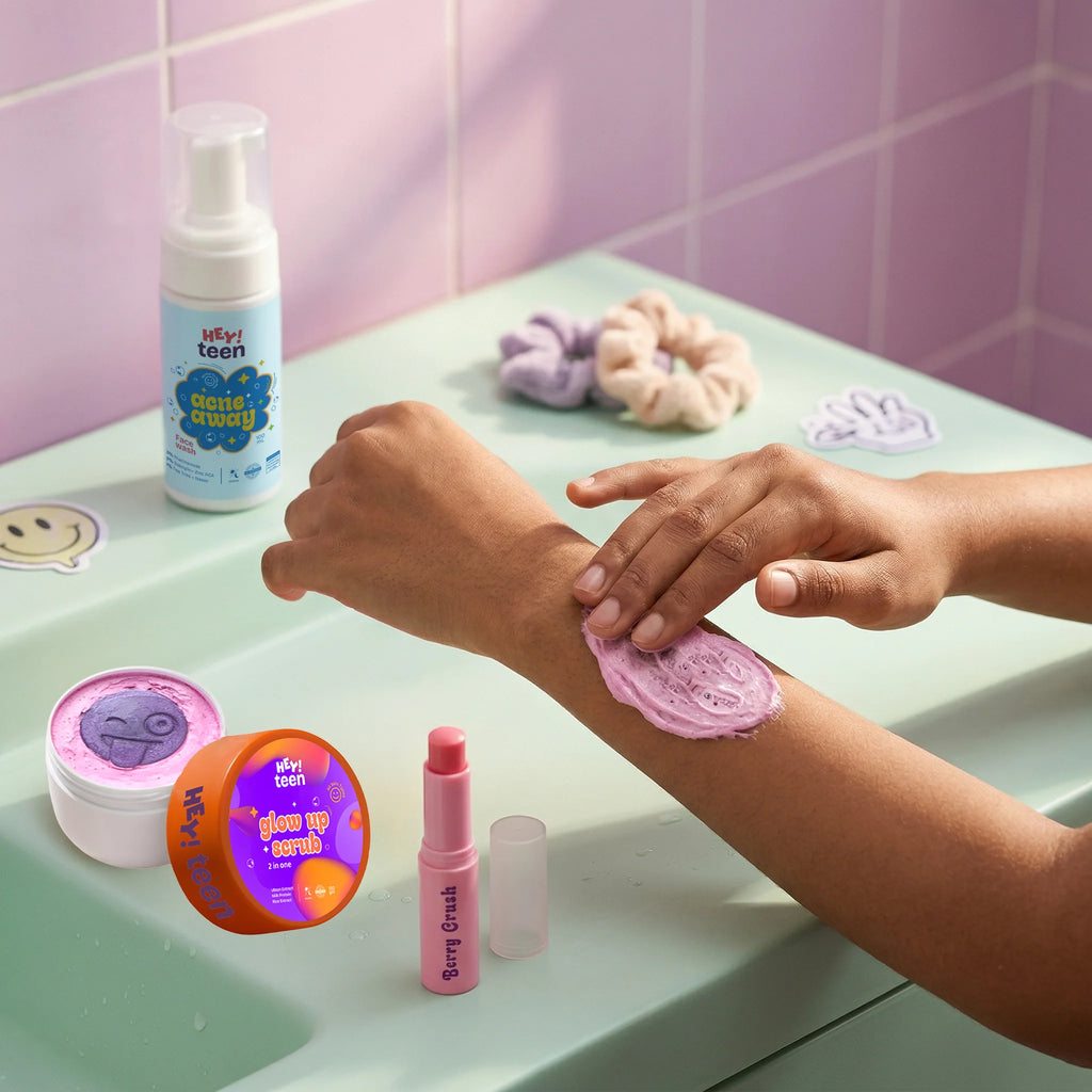Clear Skin Combo (Acne Away Face Wash + Glow Up Whip Scrub + Peach Glow Tinted Lip Balm)