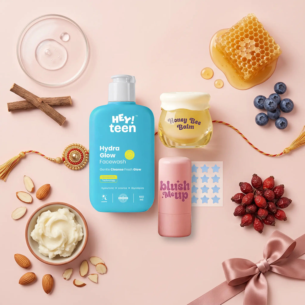 Rakhi Deluxe Gift Box (Hydra Glow Face Wash + Honey Bee Balm + Blush Me Up Tint + Star Patch)