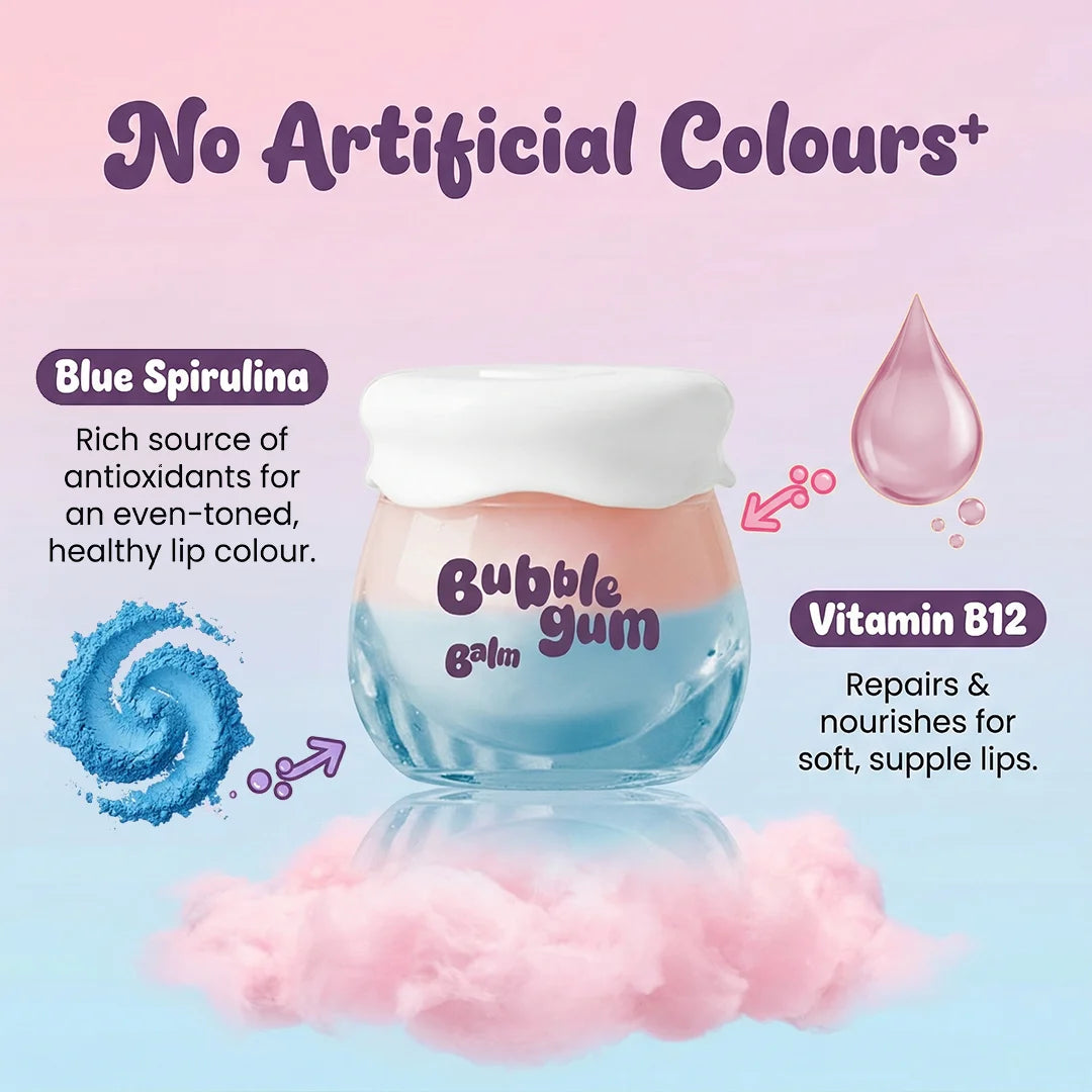Hey Teen Bubble Gum Lip Balm no artificial colours – natural spirulina tint teen safe