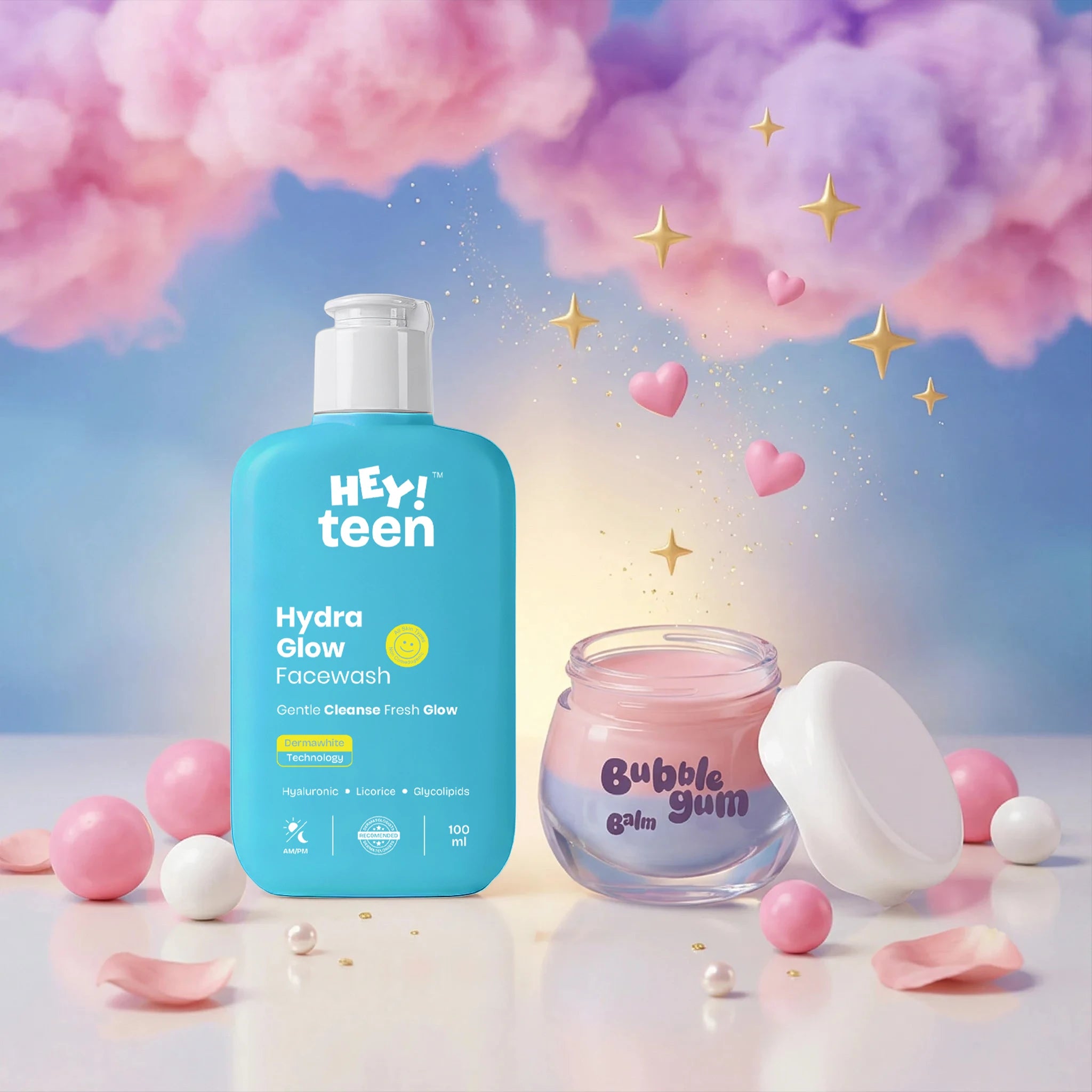 Glow & Go Duo (Hydra Glow Face Wash + Bubblegum Balm)
