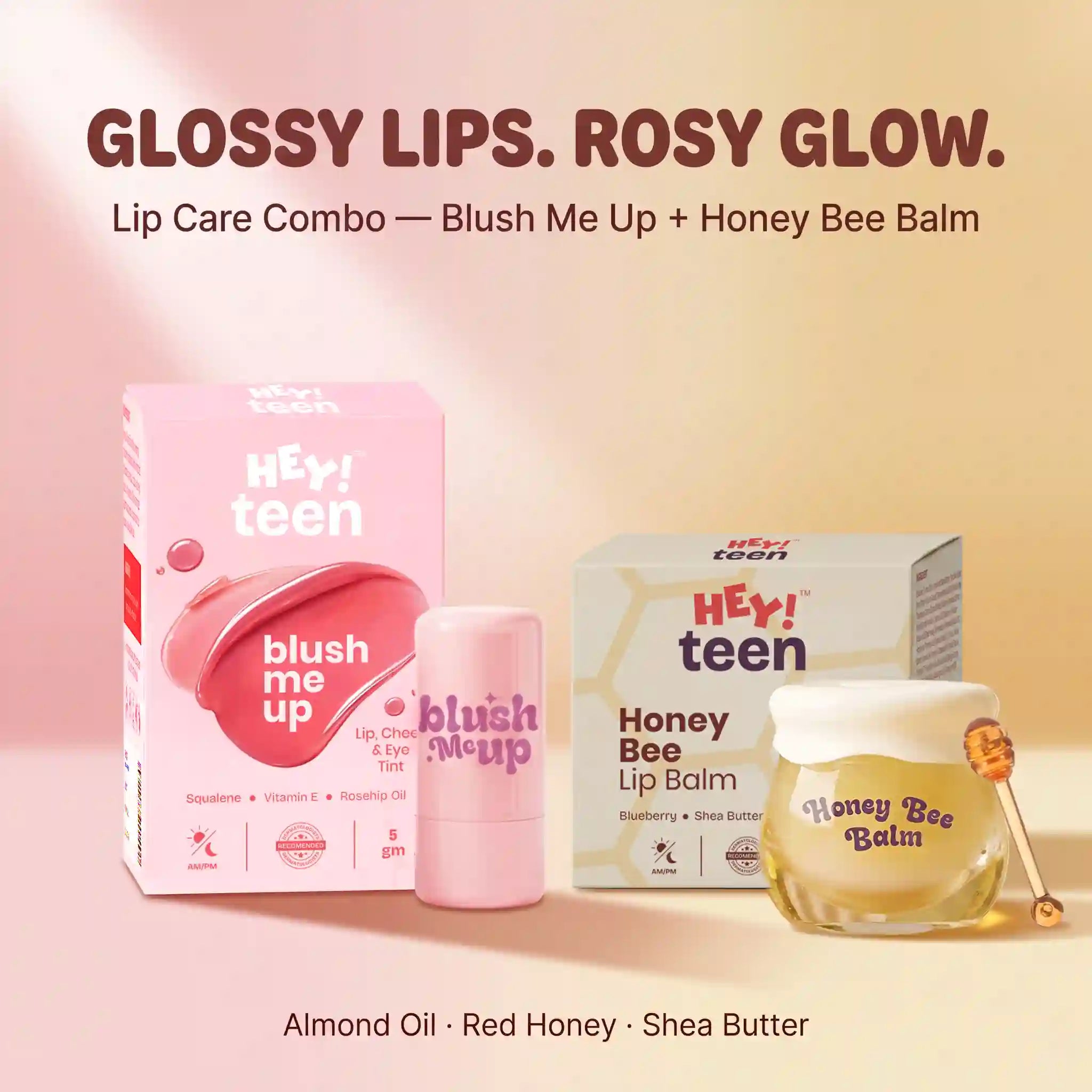 Lip Care Combo (Blush Me Up + Honey Bee Balm)