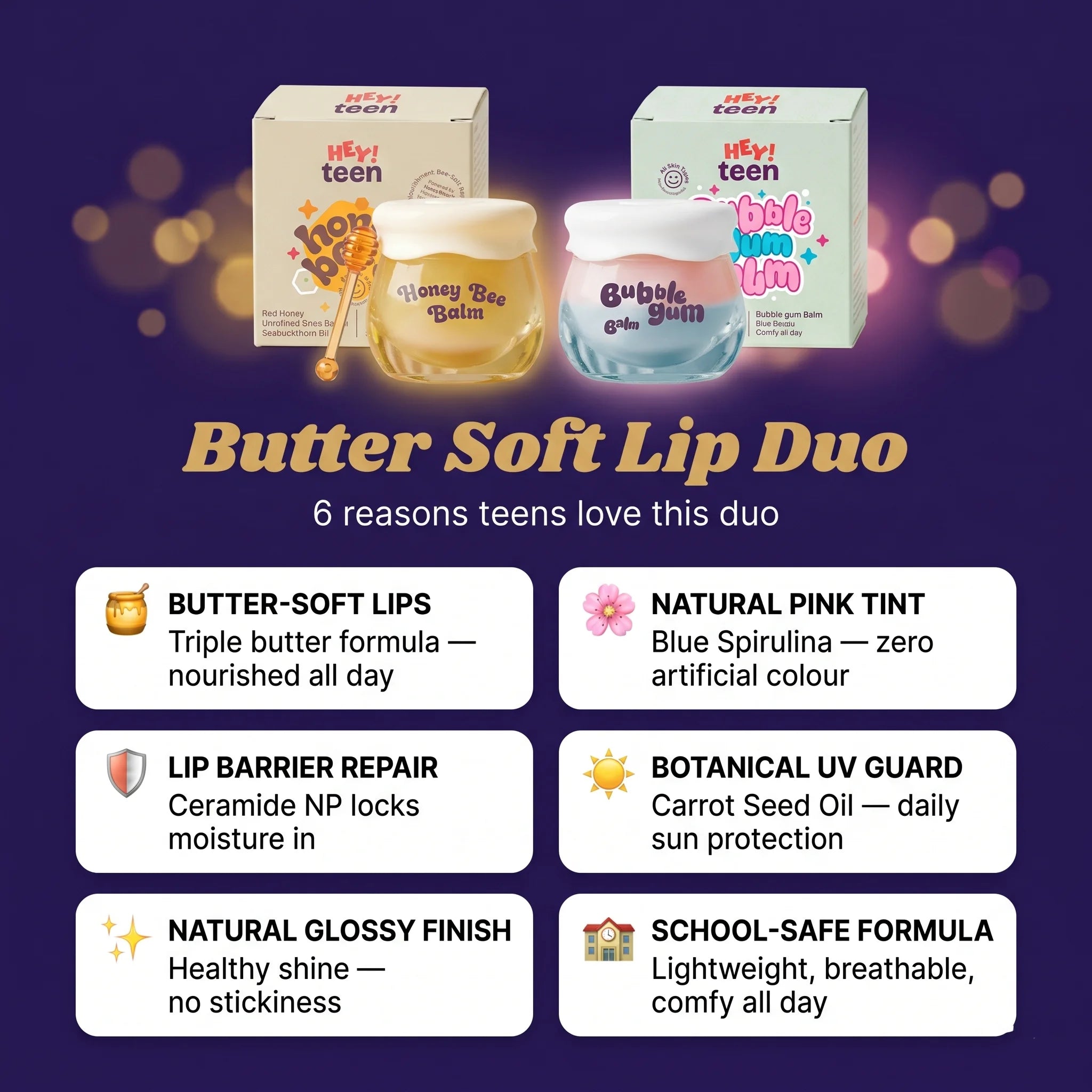 Butter Soft Lip Duo (Bubblegum Bee Balm + Honey Bee Lip Balm)