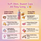 Soft & Sweet Set benefits – deep hydration body lotion and nourishing lip balm for teen skin India