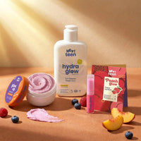 Summer Glow Combo (Hydra Glow Face Wash + Glow Up Whip Scrub + Peach Glow Tinted Lip Balm)