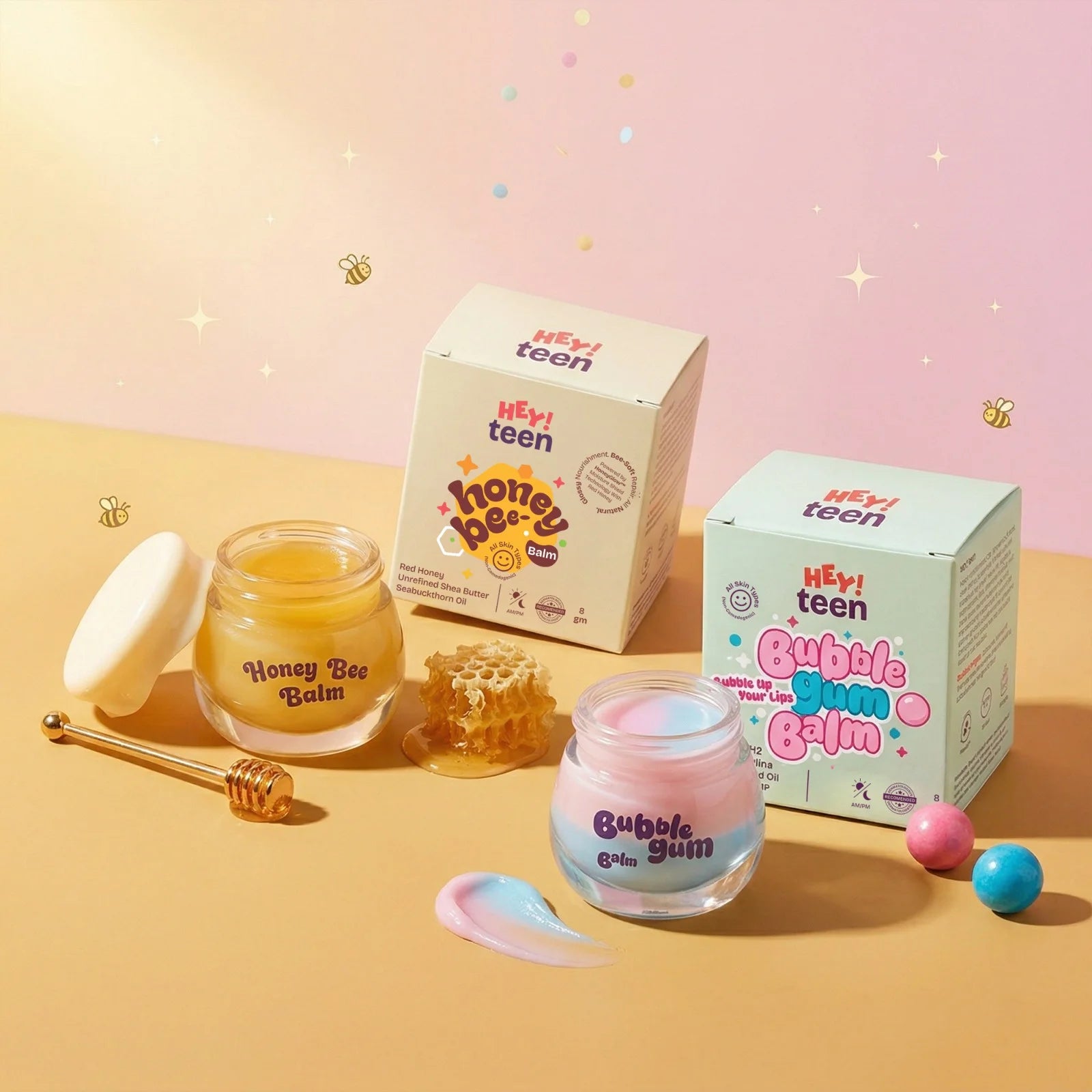 Butter Soft Lip Duo (Bubblegum Bee Balm + Honey Bee Lip Balm)