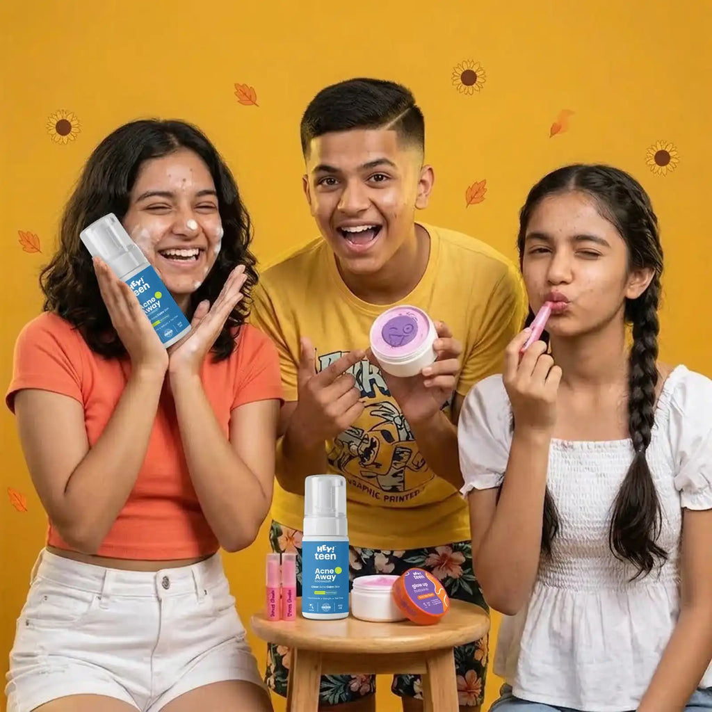 Clear Skin Combo (Acne Away Face Wash + Glow Up Whip Scrub + Peach Glow Tinted Lip Balm)