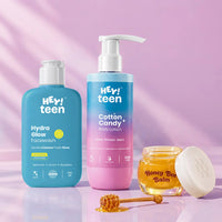 Glow Starter Kit – Face Wash, Body Lotion & Lip Balm for Teens | HEY TEEN