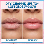before after dry chapped lips to soft glossy lips – Hey Teen Bubble Gum Lip Balm